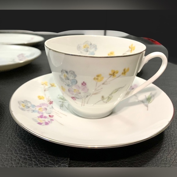 Vintage Leila by Toscport Czechoslovakia Fine China Decor Plate Sauce 8ct Set - Picture 5 of 10